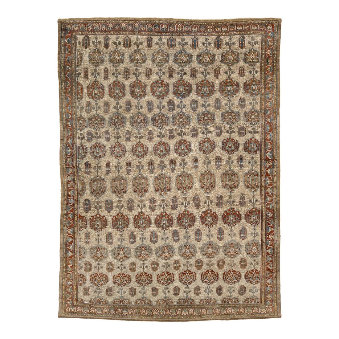 10'4" x 14'3" Antique Wool Serab Rug Geometric Medallion Design (1 of 10)