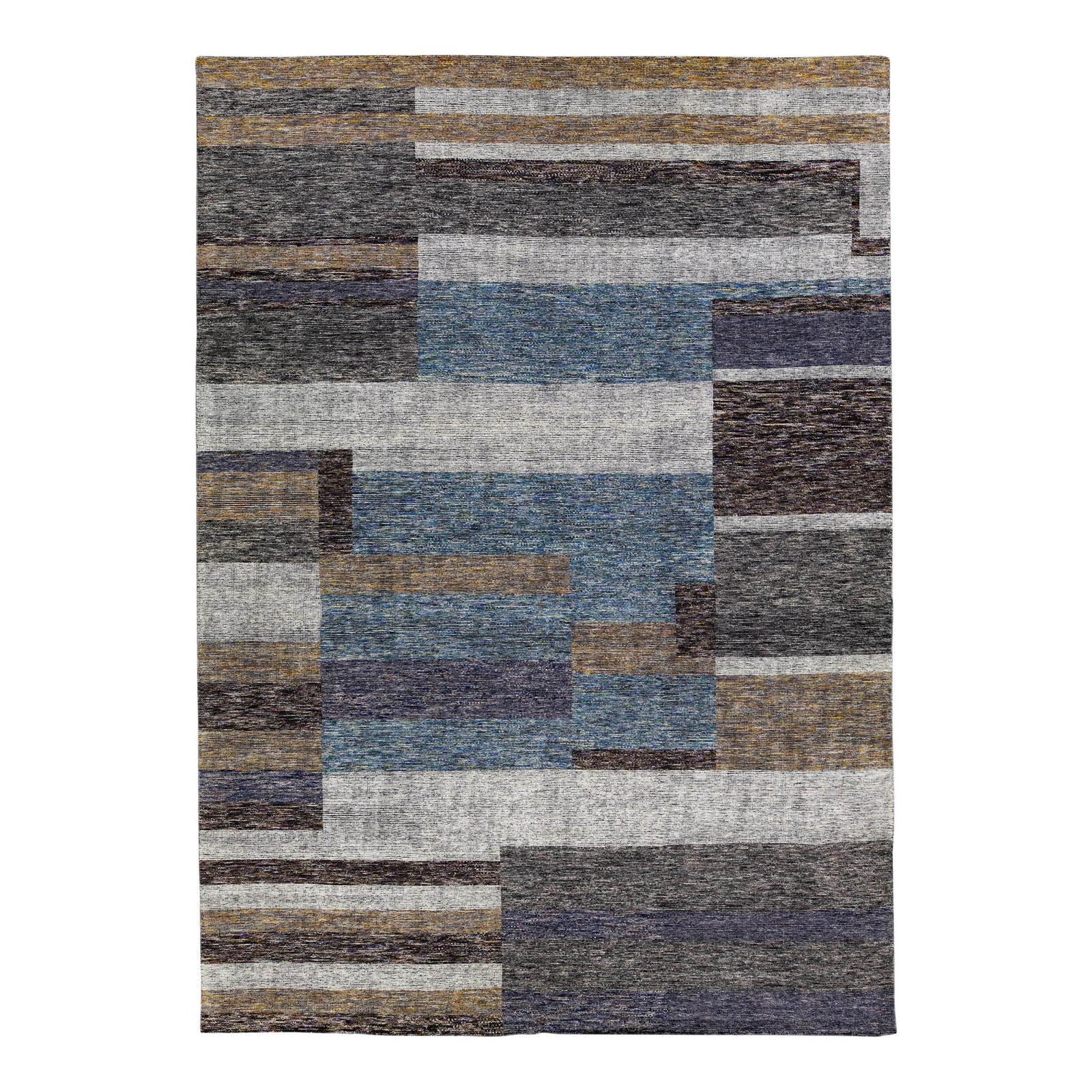 Safi Collection Handmade Wool Rug Abstract Design 10' x 14'2'': Safi Collection Handmade Wool Rug Abstract Design 10' x 14'2'' Enhance your living space with this exquisite handmade wool rug from the Safi Collection. Featuring a captivating abstract design in eart