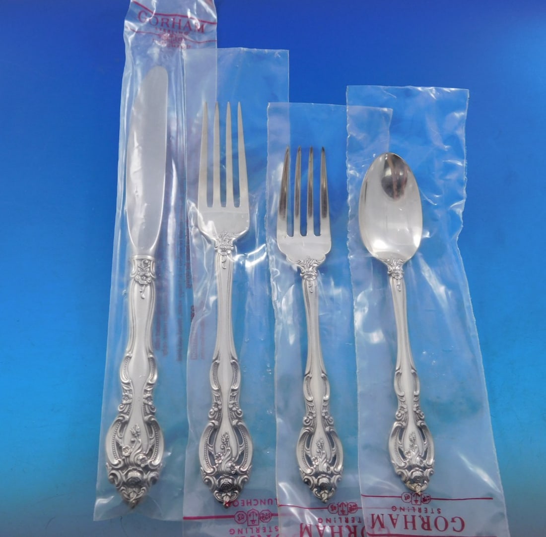 32 Piece Gorham La Scala Sterling Silver Flatware Set Service for 8 (1 of 5)