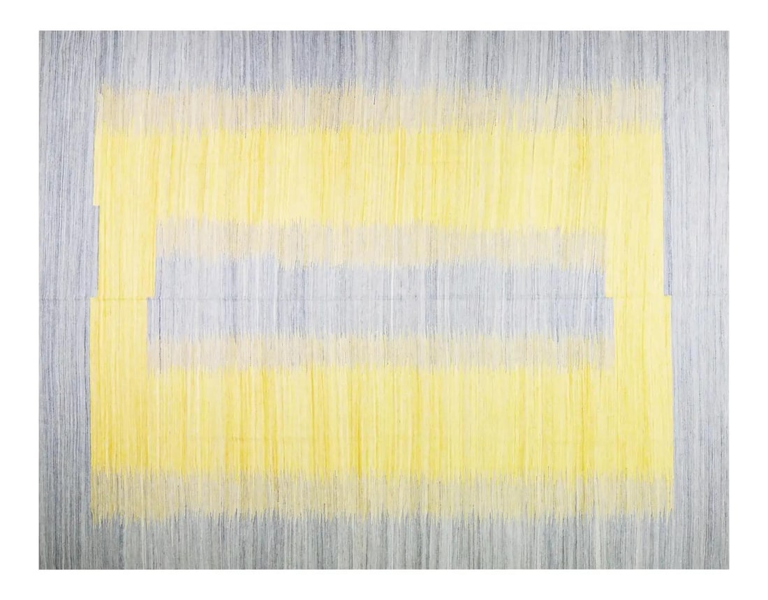 Mazandaran Wool Kilim Rug Handwoven Vintage Geometric 8'1" x 11'9": Mazandaran Wool Kilim Rug Handwoven Vintage Geometric 8'1" x 11'9" This vintage Mazandaran kilim is a hand-woven tribal rug crafted from organic wool and features natural colors with a geometric patte