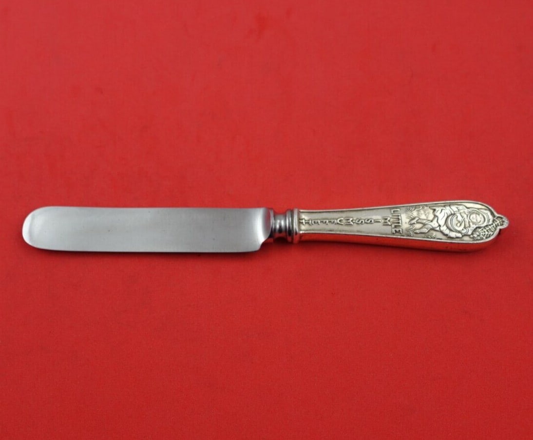 Alvin Sterling Silver Baby Knife Little Miss Muffett 6 1/8" (1 of 3)