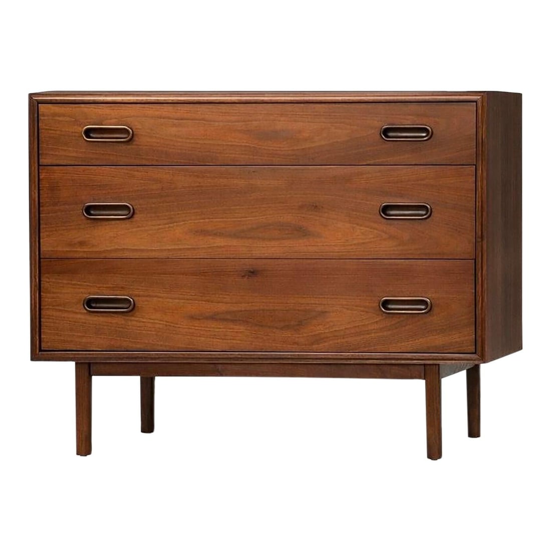 Mid Century Modern Walnut Three Drawer Chest by Jack Cartwright (1 of 7)