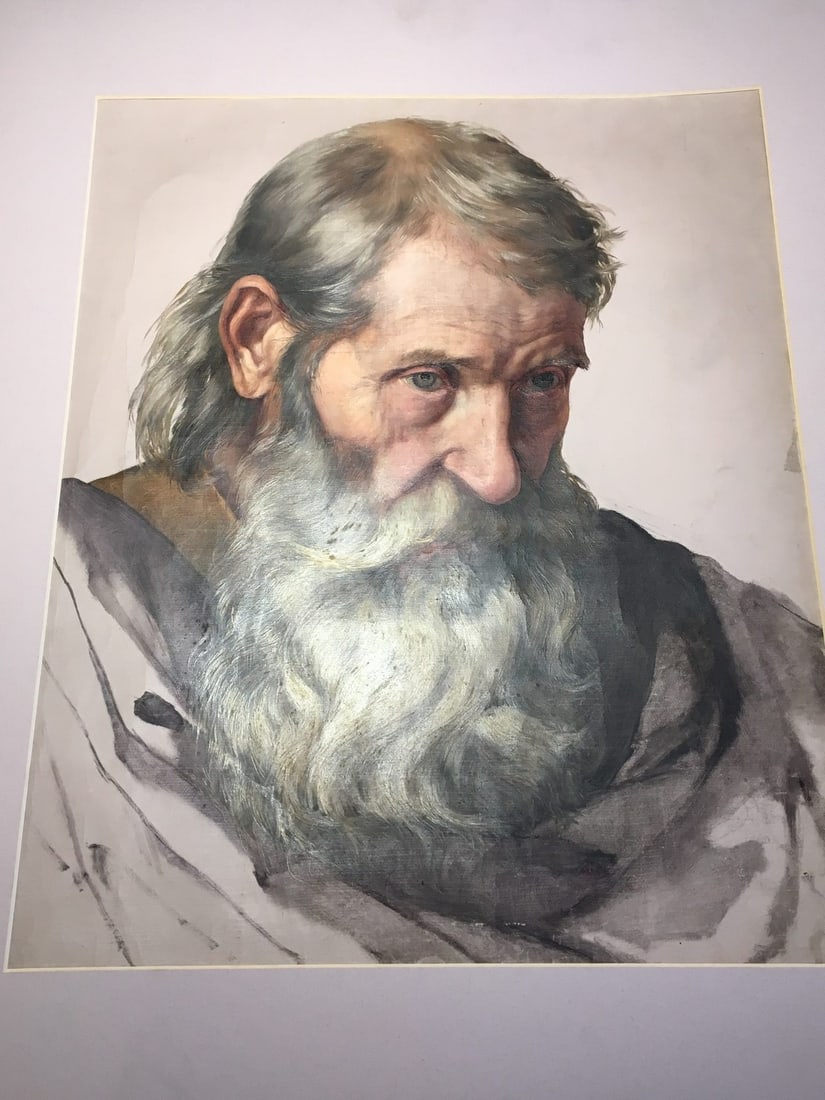 Unframed 19th Century Oil on Canvas Renaissance Style Portrait: Unframed 19th Century Oil on Canvas Renaissance Style Portrait This antique 19th-century oil painting, executed in the Renaissance style, features a realistic portrait of a figure. The artwork is pain