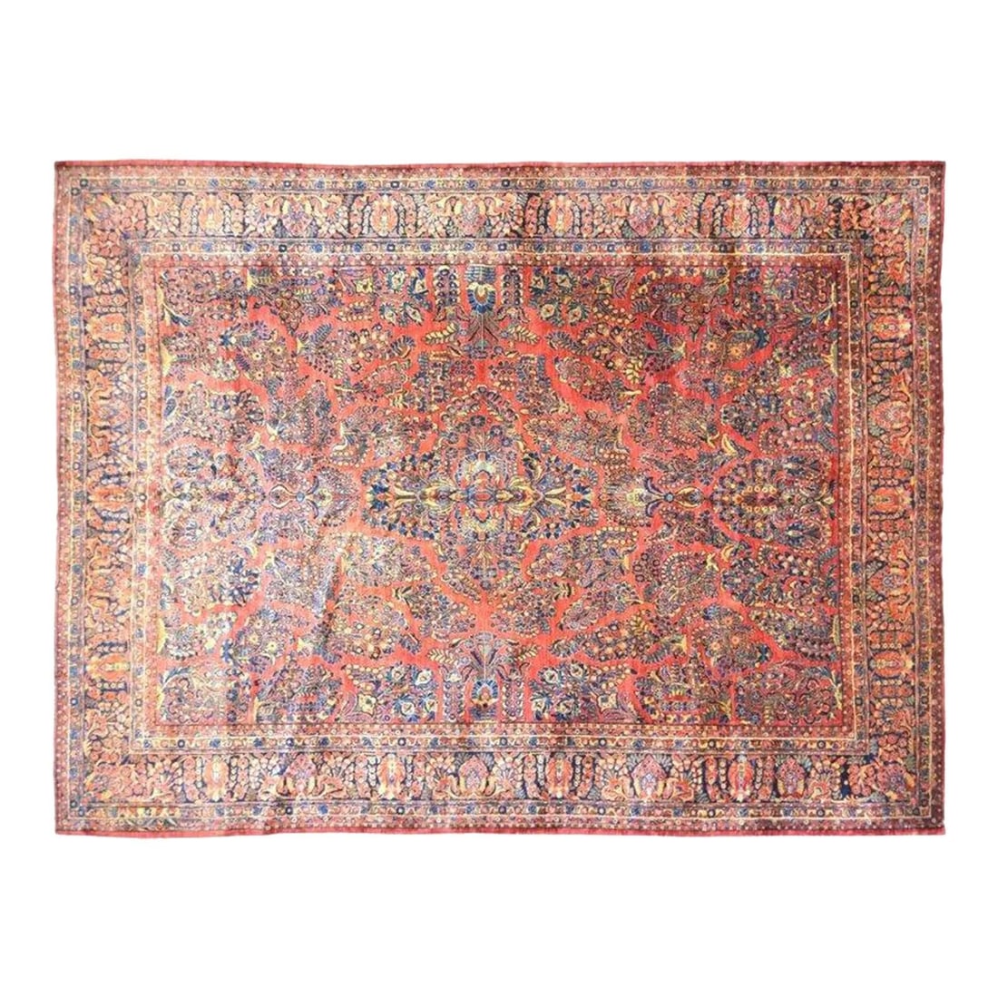 11'7 x 15'3 Vintage Sarouk Wool Rug with Medallion Design (1 of 6)
