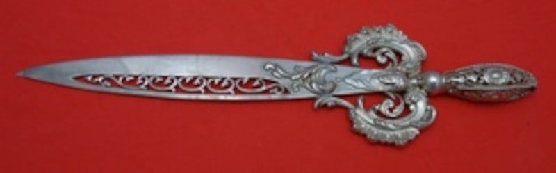Shiebler Sterling Silver Paper Knife No 5482 Art Nouveau Woman 11 1/4 (1 of 1)
