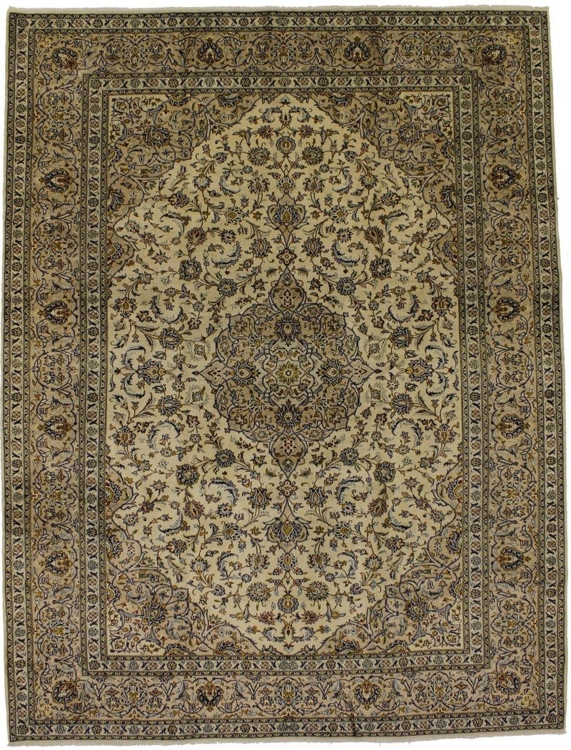 Hand-Knotted Wool Floral Rug 9'10 x 13' Vintage Traditional Design (1 of 17)