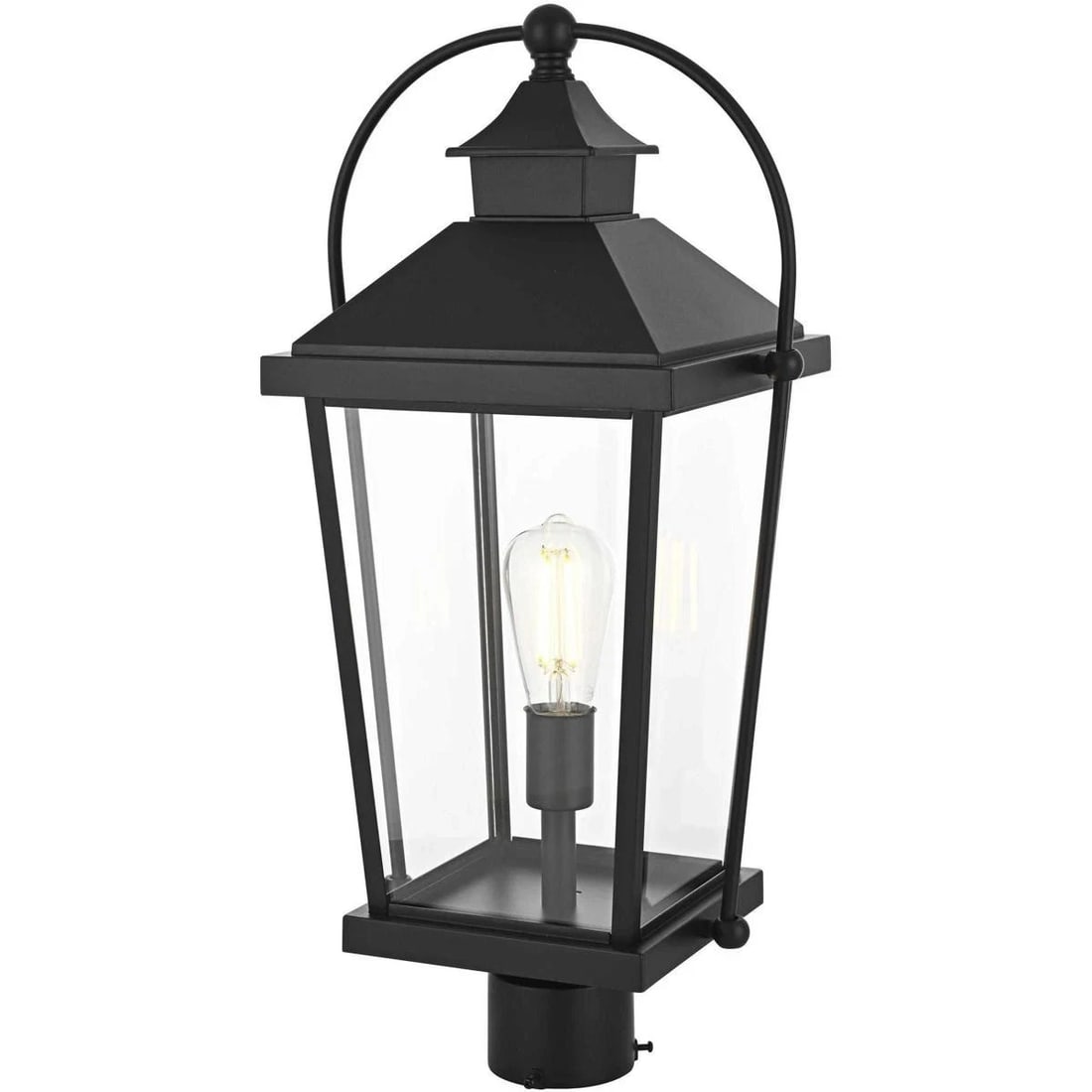 Luz black outdoor post lantern light 22.76 in (1 of 7)
