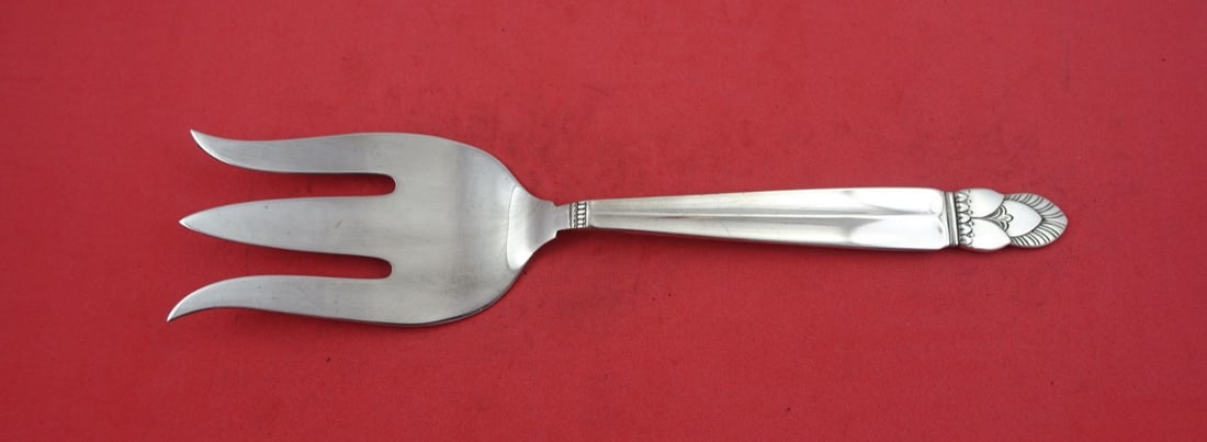 Frank Whiting Princess Ingrid Sterling Silver Salad Serving Fork 9 3/8" (1 of 2)