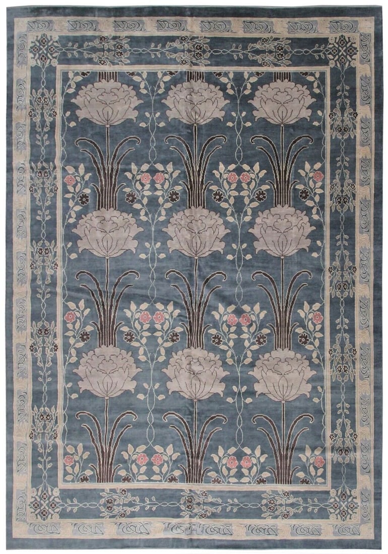 Hand Knotted Wool Art Nouveau Area Rug 12x15 William Morris (1 of 9)