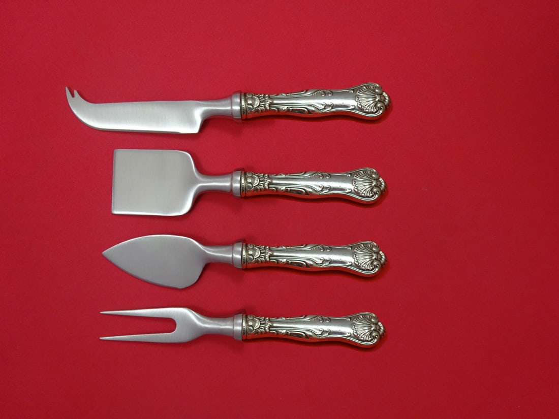 Whiting Imperial Queen Sterling Silver 4-Piece Cheese Serving Set: Whiting Imperial Queen Sterling Silver 4-Piece Cheese Serving Set This exquisite 4-piece cheese serving set is crafted in the beautiful Imperial Queen pattern by Whiting. Made of high-quality sterling