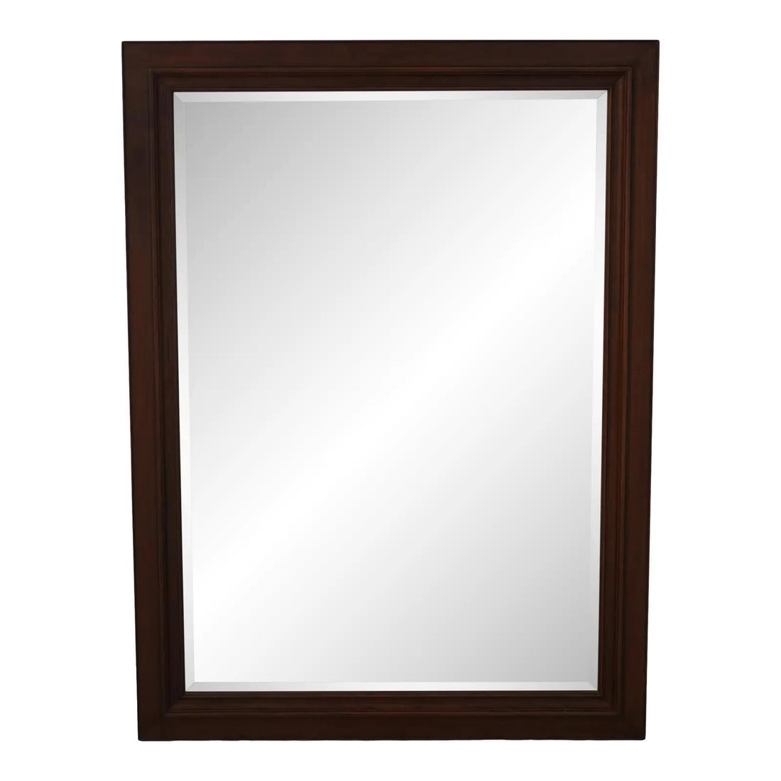 Rectangular Solid Cherry Mirror Traditional Style by Stickley 46w x 34h: Rectangular Solid Cherry Mirror Traditional Style by Stickley 46w x 34h This rectangular dresser mirror features a solid cherry wood frame and beveled glass, showcasing high quality construction in a 