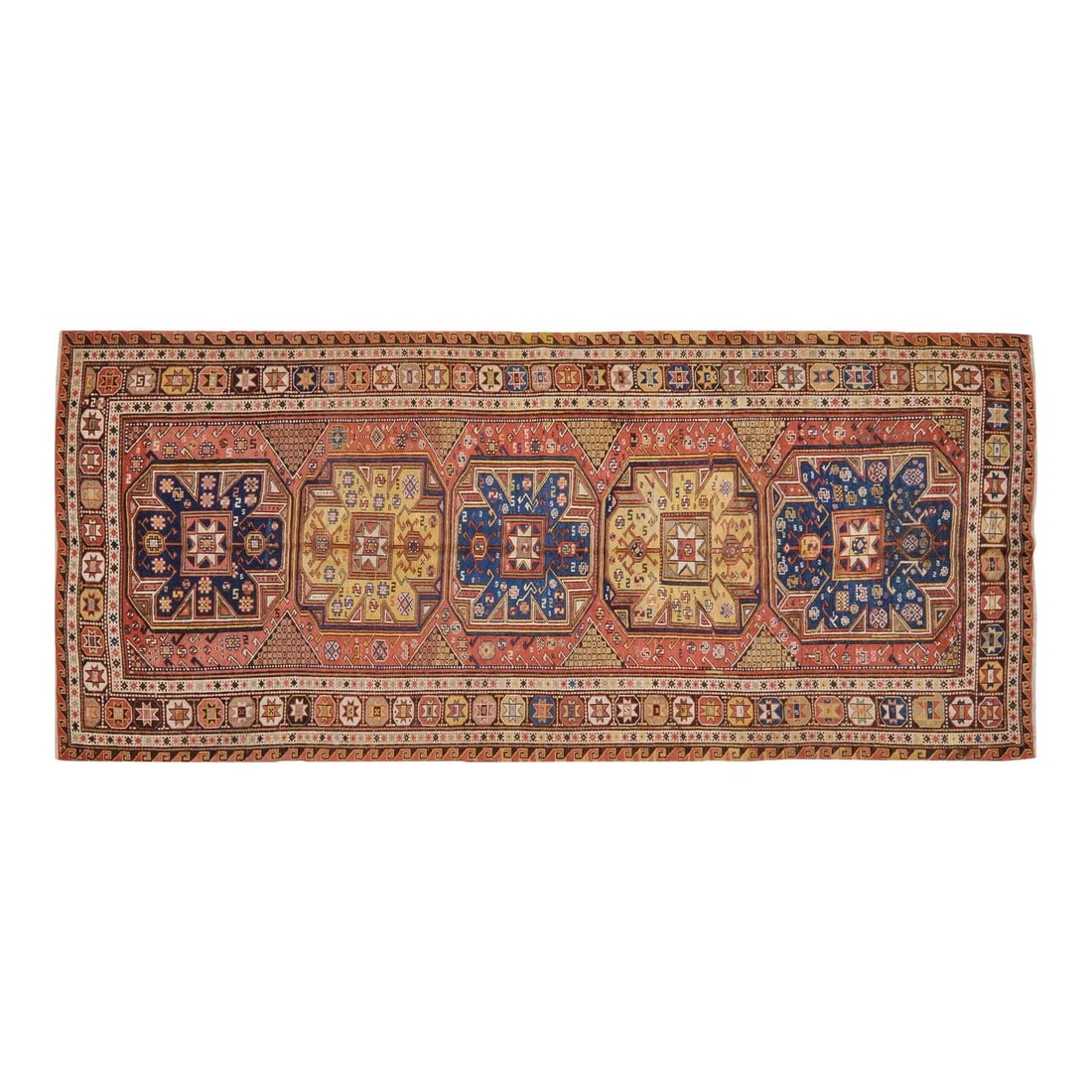 Hand-Knotted Wool Anatolian Sumak Rug in Copper 5'x11'6": Hand-Knotted Wool Anatolian Sumak Rug in Copper 5'x11'6" This vintage Turkish Anatolian Sumak rug is hand-knotted from wool using traditional methods, combining enduring craftsmanship with a modern de