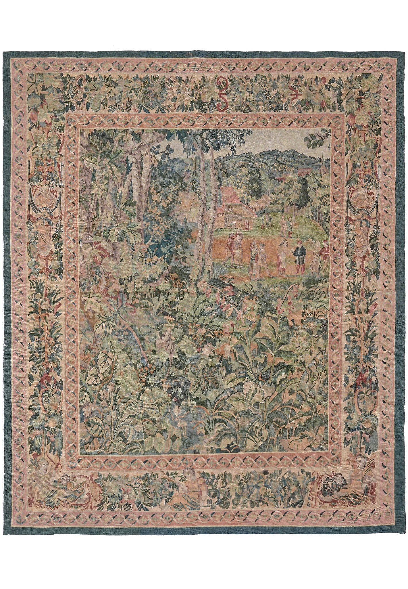Handmade 6 x 7 Scenery Tapestry Rug Decorative Wall Hanging: Handmade 6 x 7 Scenery Tapestry Rug Decorative Wall Hanging Free continental US Shipping This 6 x 7 foot handmade tapestry rug features a scenic landscape design created through traditional flat weave