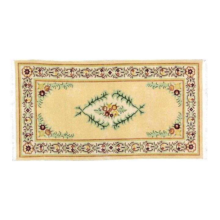 2'10" x 5'6" Hand-Knotted Wool Chinese Art Deco Rug: 2'10" x 5'6" Hand-Knotted Wool Chinese Art Deco Rug This vintage Chinese Art Deco wool rug is hand-knotted using traditional techniques, showcasing timeless craftsmanship with a modern design influenc