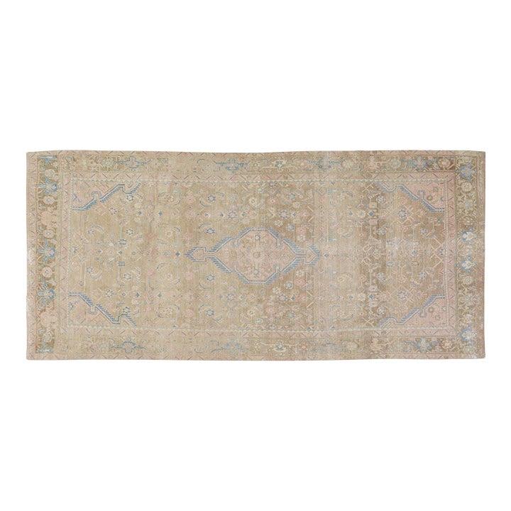 Handcrafted Wool Turkish Area Rug 5'x11' Traditional Design: Handcrafted Wool Turkish Area Rug 5'x11' Traditional Design This vintage Turkish hand-knotted wool rug showcases traditional craftsmanship combined with a modern design sensibility. The rug offers a d