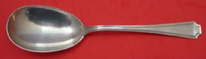 Durgin Fairfax Sterling Silver Salad Serving Spoon Ovoid 8 7/8 Inches (1 of 2)