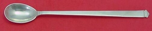 Tiffany & Co Hampton Sterling Silver Iced Tea Spoon 7 5/8 Vintage: Tiffany & Co Hampton Sterling Silver Iced Tea Spoon 7 5/8 Vintage Discover the elegance of the Hampton by Tiffany & Co. Sterling Silver Iced Tea Spoon. Measuring 7 5/8 inches, this vintage flatware pi
