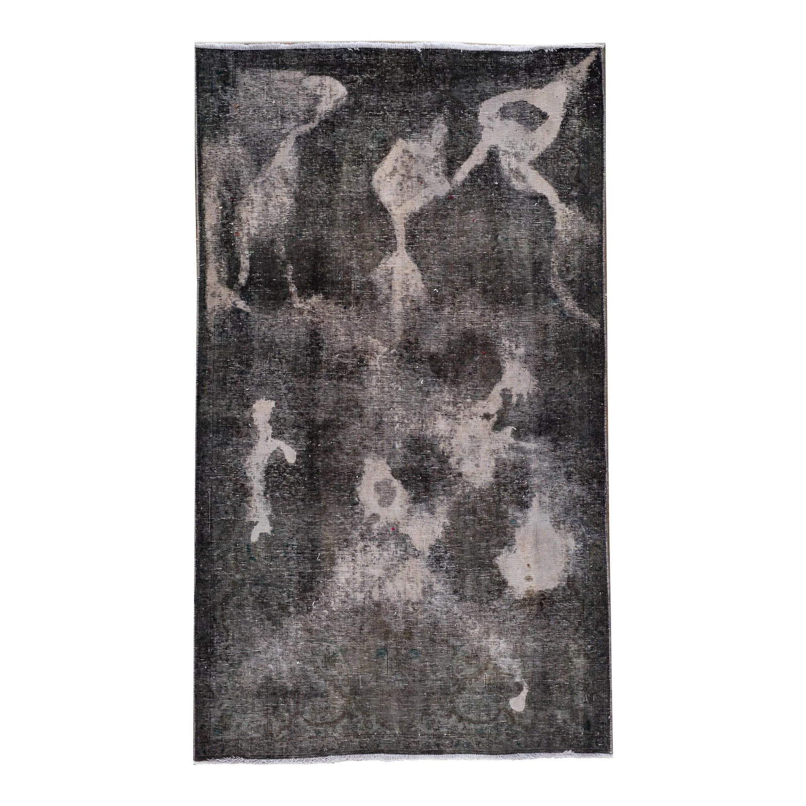 Vintage Persian Handmade Gray Abstract Wool Rug 4'10 x 8'5 (1 of 10)