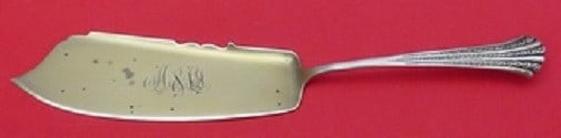 Shiebler Sterling Silver Number 1 Fish Server Gold Washed 11 7/8": Shiebler Sterling Silver Number 1 Fish Server Gold Washed 11 7/8" This exquisite fish server is a part of the Number 1 pattern by Shiebler, crafted from high-quality sterling silver and elegantly gold