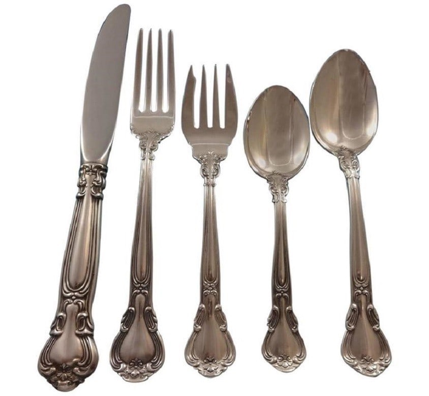 Chantilly by Gorham Sterling Silver Flatware Set 42 Pcs for 8 with Storage Chest (1 of 8)