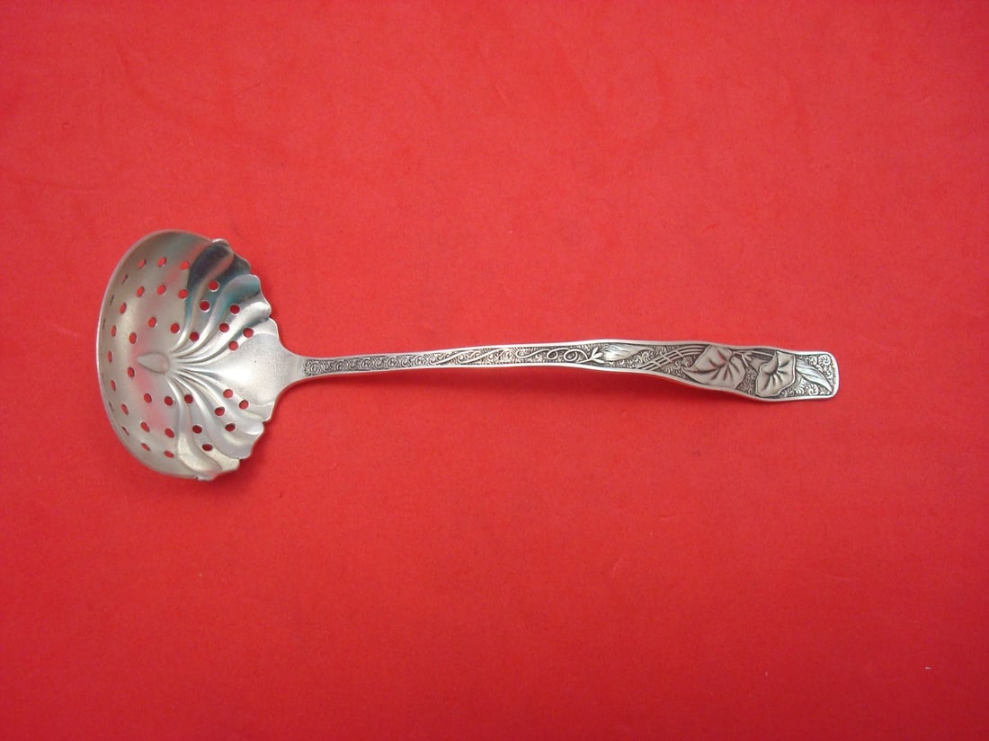 Towle Orchids Sterling Silver Sugar Sifter Ladle 6 Inch Monogrammed (1 of 1)