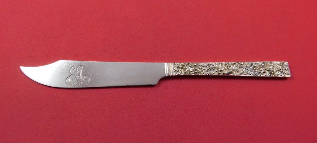 Hennegan & Bates Sterling Silver Repousse Fruit Knife 6.5" (1 of 1)