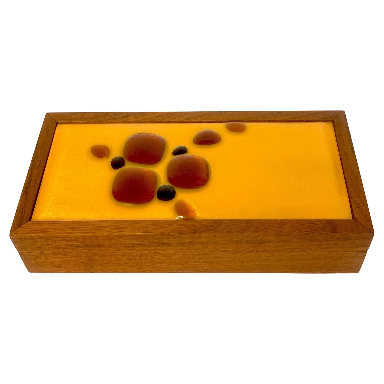 Danish Modern Teak Table Box with Enameled Copper Top (1 of 8)