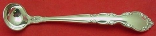 Oneida Grandeur Sterling Silver Mustard Ladle Custom Made 4 3/4 Inches: Oneida Grandeur Sterling Silver Mustard Ladle Custom Made 4 3/4 Inches This exquisite mustard ladle is crafted from high-quality sterling silver, featuring the elegant Grandeur pattern by Oneida. Meas