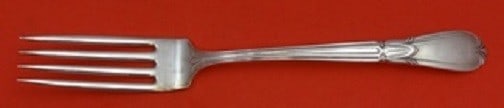 Frank Whiting Troubadour Sterling Silver Dinner Fork 7 7/8": Frank Whiting Troubadour Sterling Silver Dinner Fork 7 7/8" This exquisite dinner fork is a part of the Troubadour pattern by Frank M. Whiting, crafted from high-quality sterling silver. Measuring 7 7