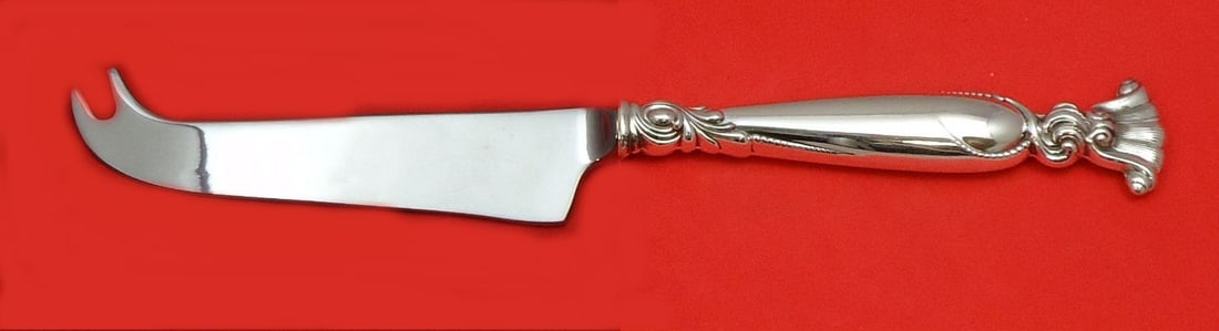 Wallace Sterling Silver Cheese Knife Romance of the Sea with Pick: Wallace Sterling Silver Cheese Knife Romance of the Sea with Pick This exquisite cheese knife features a custom hollow handle crafted from sterling silver, showcasing the elegant 'Romance of the Sea' 