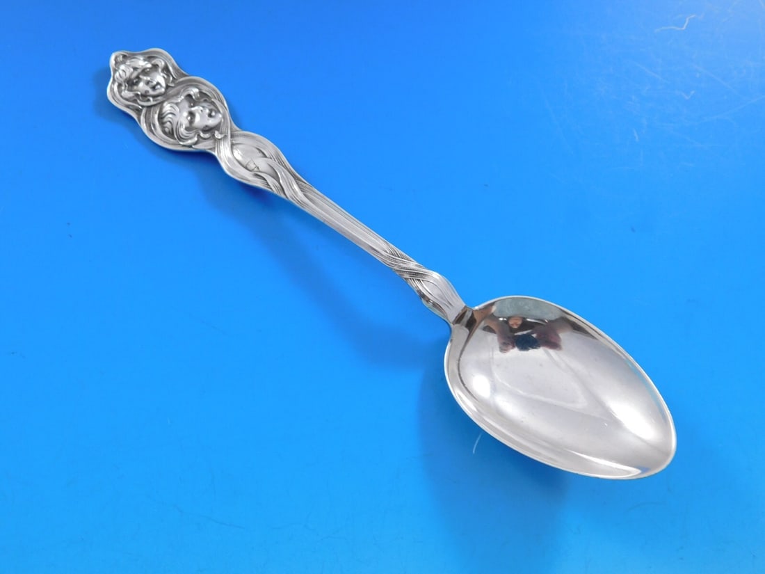 Unger Cupid Sunbeams Sterling Silver Teaspoon 6 Inch Art Nouveau (1 of 4)