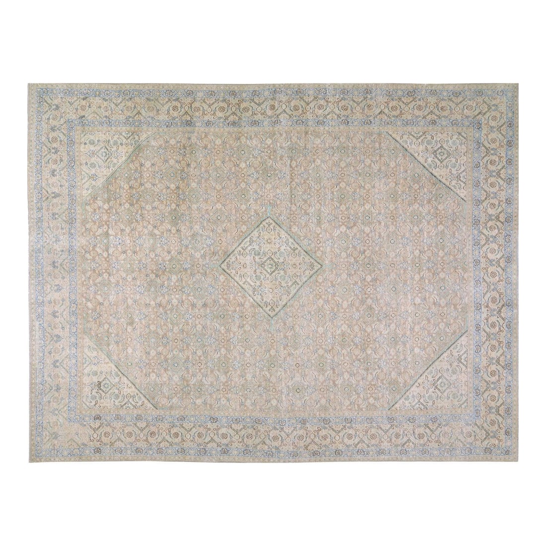 9'6 x 12'9 Anatolian Wool Area Rug Hand Knotted Vintage Turkish Carpet (1 of 5)