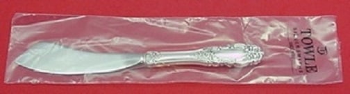 Towle Grand Duchess Sterling Silver 7 Master Butter Knife New: Towle Grand Duchess Sterling Silver 7 Master Butter Knife New This exquisite 7" master butter knife features the elegant Grand Duchess pattern by Towle, crafted from high-quality sterling silver. It i