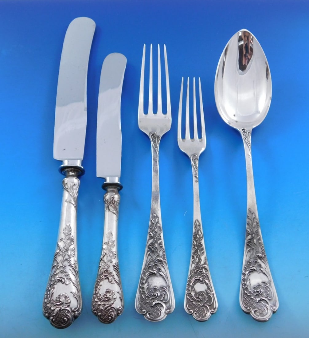 Bruckmann & Sohn 800 Silver Rococo Flatware Service 30 Pieces (1 of 7)
