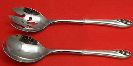 Gorham Lily of the Valley Sterling Silver Salad Serving Set 2-Piece: Gorham Lily of the Valley Sterling Silver Salad Serving Set 2-Piece Enhance your dining experience with this exquisite Lily of the Valley Salad Serving Set by Gorham. Crafted from high-quality sterlin