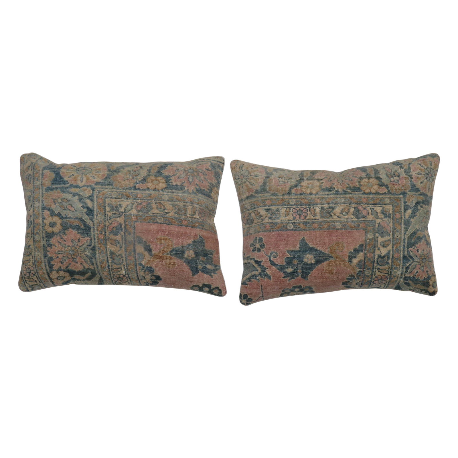 Set of 2 Tabriz Persian Rug Pillows 16 in x 24 in (1 of 5)