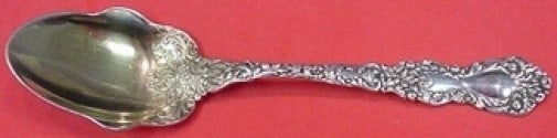 Gorham Imperial Chrysanthemum Sterling Silver Ice Cream Spoon Gold Washed 5 3/4": Gorham Imperial Chrysanthemum Sterling Silver Ice Cream Spoon Gold Washed 5 3/4" Indulge in the elegance of the Imperial Chrysanthemum pattern by Gorham with this exquisite sterling silver ice cream s