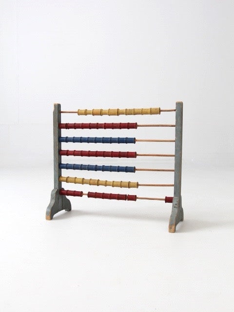 Early 20th Century Painted Wooden Abacus with Colorful Thread Spools (1 of 6)