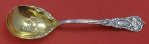 Durgin Empire Sterling Silver Preserve Spoon 7 1/4 Antique Decorated Bowl (1 of 2)