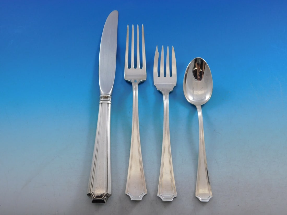 Gorham Fairfax Sterling Silver 34 Piece Flatware Service for 8 (1 of 3)