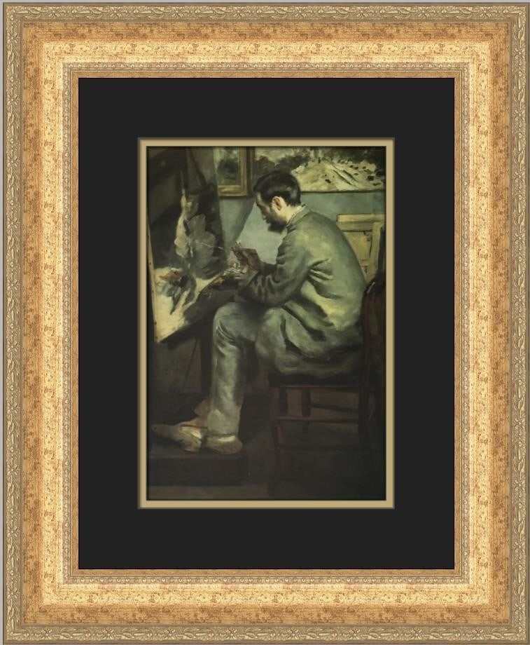 Pierre-Auguste Renoir Portrait of Frederic Bazille Custom Framed Art Print (1 of 2)