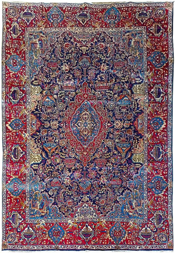 Luxurious 9.4 x 13.6 Persian Kashmar Rug for Elegant Decor: Luxurious 9.4 x 13.6 Persian Kashmar Rug for Elegant Decor Free continental US Shipping Enhance your living space with this exquisite 9.4 x 13.6 Exotic Persian Kashmar Rug. Crafted with intricate desi