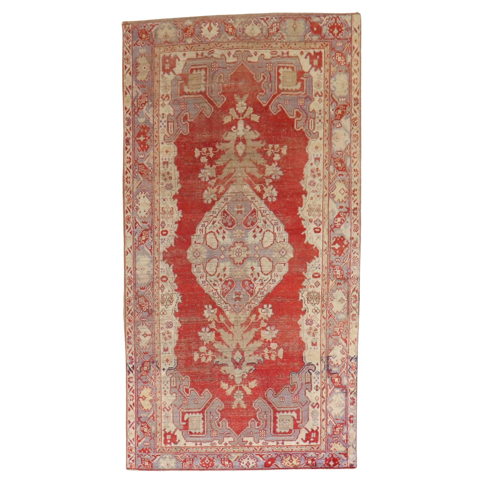Vintage Red Turkish Kula Rug Wool Rustic 1930s 51 x 88: Vintage Red Turkish Kula Rug Wool Rustic 1930s 51 x 88 Enhance your space with this exquisite vintage Turkish Kula rug, a stunning piece of rustic style from the 20th century. Crafted from high-qualit