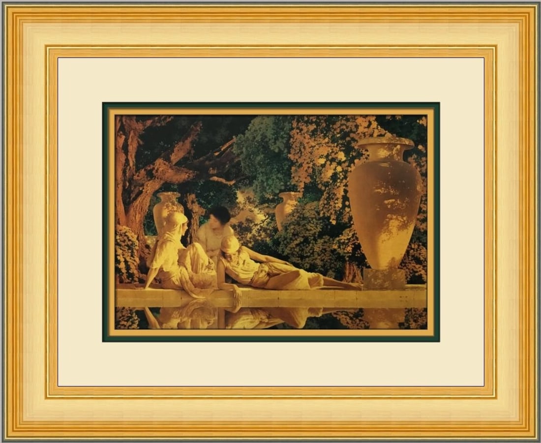 Maxfield Parrish Garden of Allah 1996 Custom Framed Print Fantasy Realism: Maxfield Parrish Garden of Allah 1996 Custom Framed Print Fantasy Realism This stunning custom framed print features the enchanting artwork titled "Garden of Allah" by renowned artist Maxfield Parrish