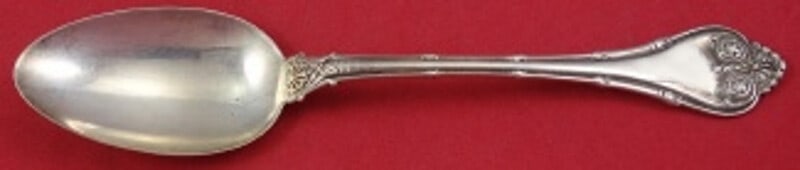 Whiting Empire Sterling Silver Teaspoon 5 3/4 inch Heirloom Spoon: Whiting Empire Sterling Silver Teaspoon 5 3/4 inch Heirloom Spoon This exquisite teaspoon is a fine example of the Empire pattern by Whiting, crafted from high-quality sterling silver. Measuring 5 3/4