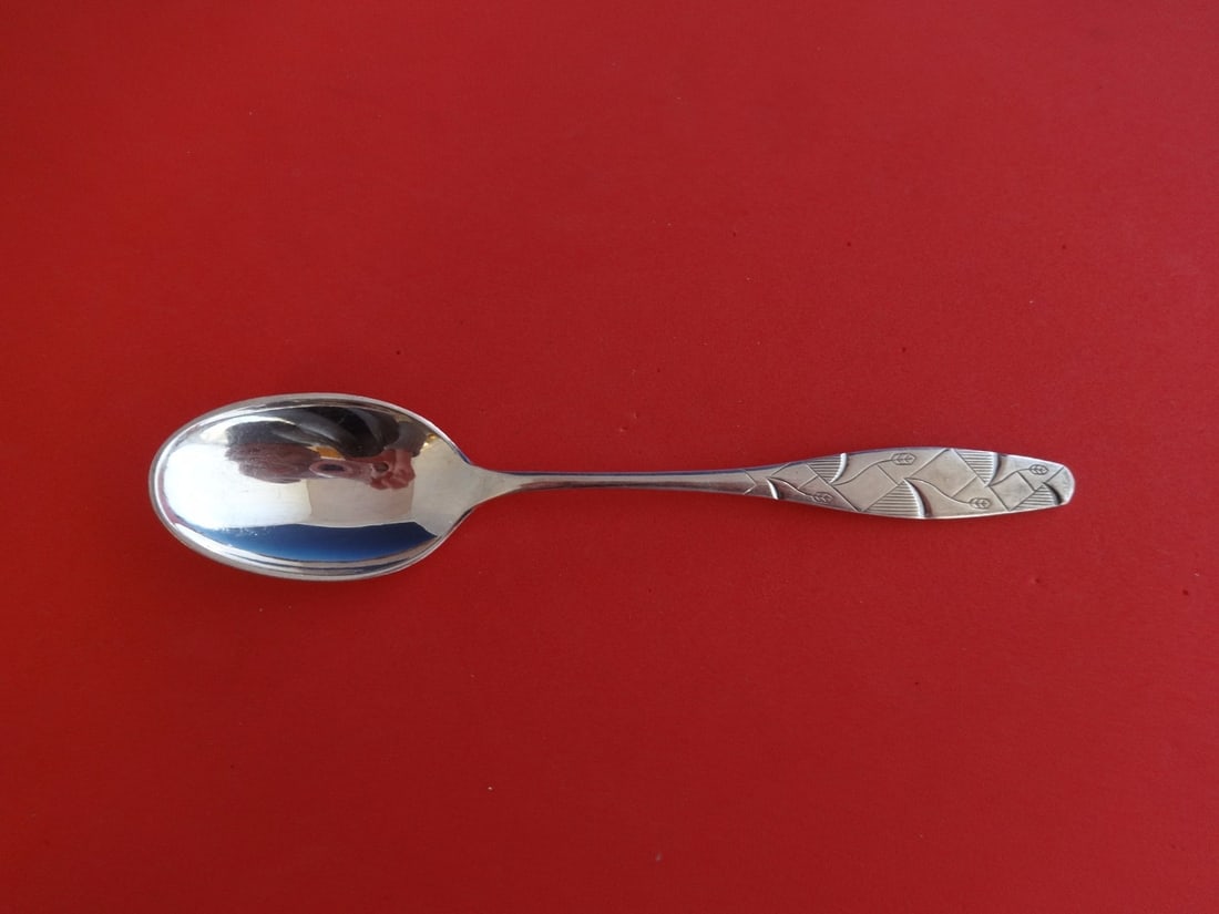 A. Dragsted Diamant Diamond Sterling Silver Teaspoon 5 3/4": A. Dragsted Diamant Diamond Sterling Silver Teaspoon 5 3/4" Sterling silver teaspoon in the Diamant aka Diamond pattern by A. Dragsted. Made in Denmark, this pre-owned spoon is not monogrammed and is 