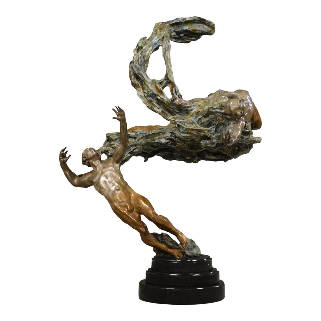 Bronze Spiral Helix Y Sculpture Signed by Mary Louise Snowden 1990s: Bronze Spiral Helix Y Sculpture Signed by Mary Louise Snowden 1990s This bronze sculpture, titled "Spiral Helix Y," is created by Mary Louise Snowden. Numbered out of 95, it dates to the 1990s and is 
