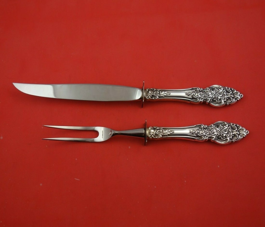 Reed and Barton Vienna Sterling Silver Steak Carving Set 2pc 11 Inch (1 of 3)