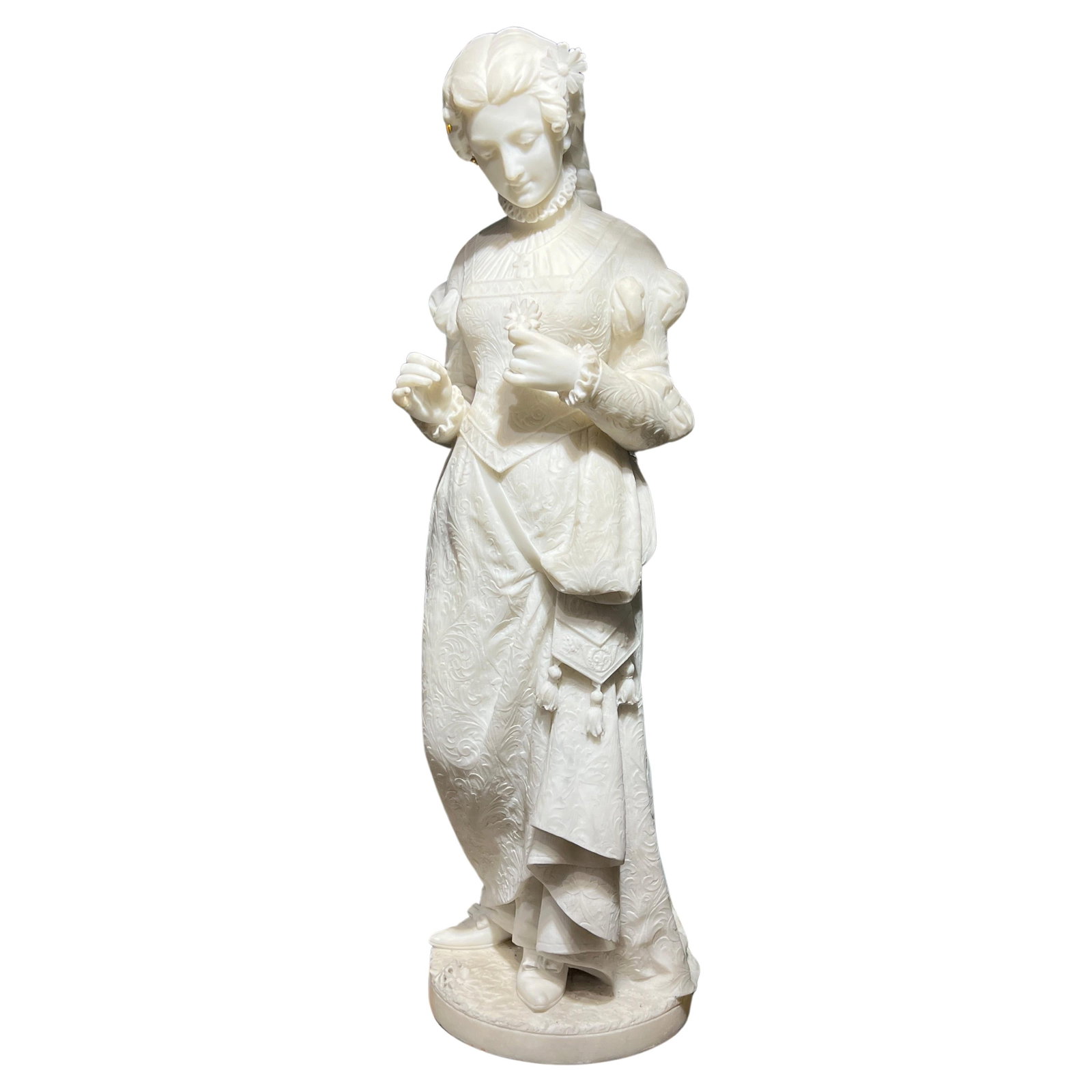 Neoclassical Italian White Marble Woman Statue by Ferdinando Vichi (1 of 10)