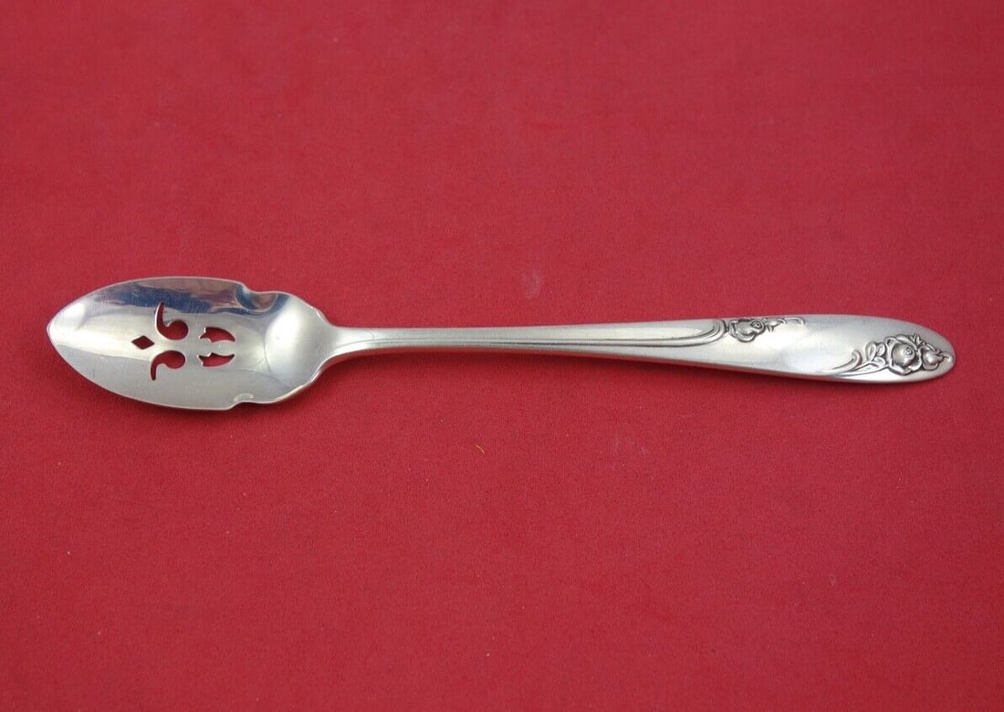 Alvin Rosecrest Sterling Silver Pierced Olive Spoon Custom 5 3/4" (1 of 2)